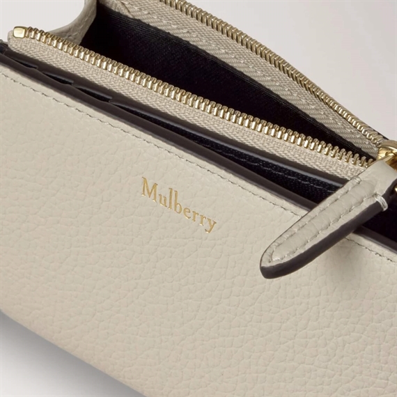 Mulberry Bifold Zipped Wallet Chalk 